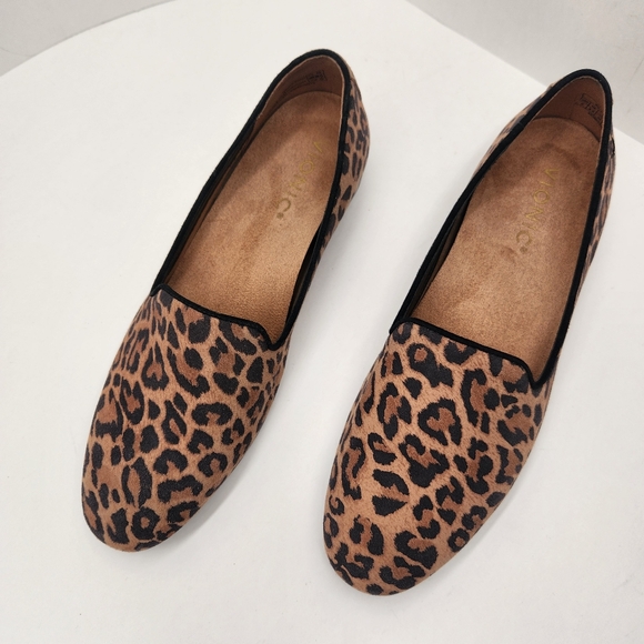 Vionic flats 6 tan leather Willa II leopard print arch support loafers new $130 - Picture 7 of 15